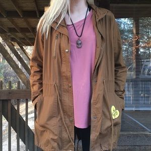 Parka w/ patch, rust orange